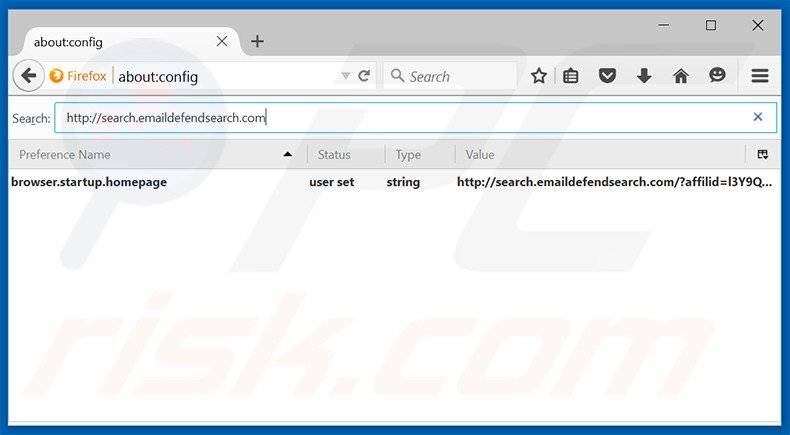Eliminar search.emaildefendsearch.com del motor de búsqueda por defecto de Mozilla Firefox