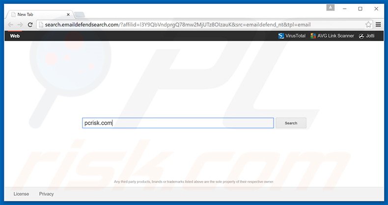 secuestrador de navegadores search.emaildefendsearch.com