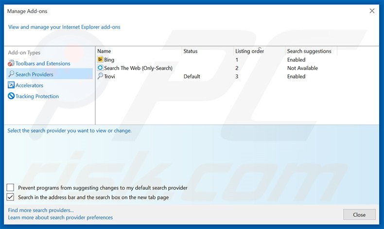 Eliminando search.emaildefendsearch.com del motor de búsqueda por defecto de Internet Explorer