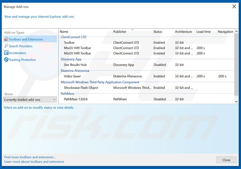 Eliminando los anuncios de Internet browser de Internet Explorer paso 2