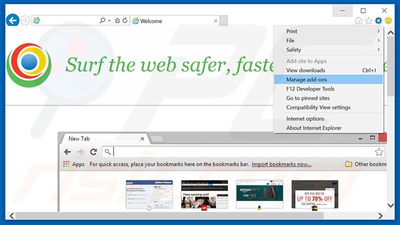 Eliminando los anuncios de MyBrowser de Internet Explorer paso 1