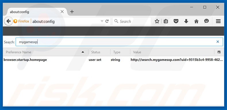 Eliminar search.mygamesxp.com del motor de búsqueda por defecto de Mozilla Firefox