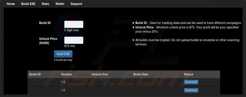 Configurador de ORX-Locker usados para los ajustes