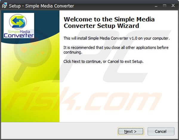 Instalación oficial del software publicitario Simple Media Converter
