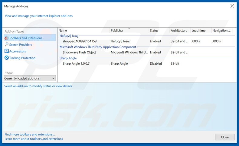 Eliminando los anuncios de Sonic Train de Internet Explorer paso 2