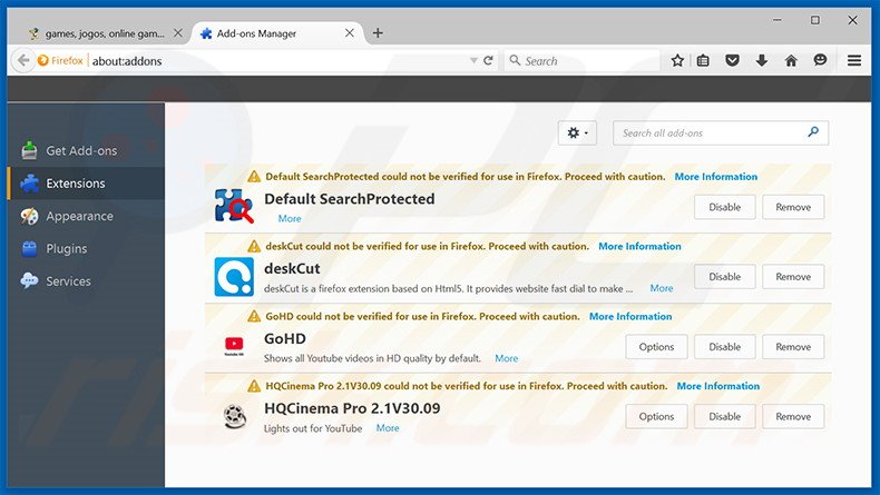 Eliminando los anuncios de Vital Browser Helper de Mozilla Firefox paso 2