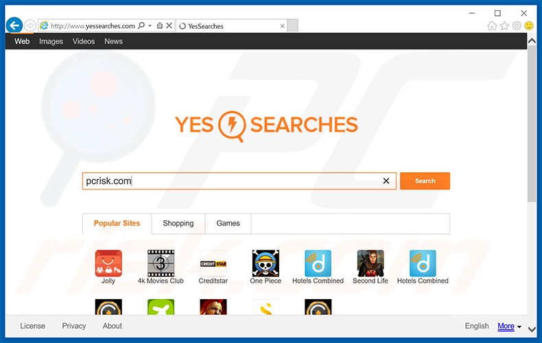 secuestrador de navegadores yessearches.com