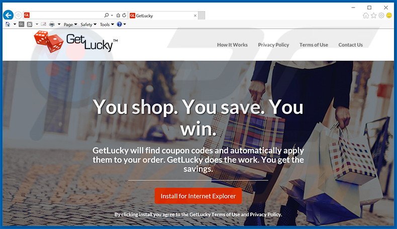 GetLucky adware