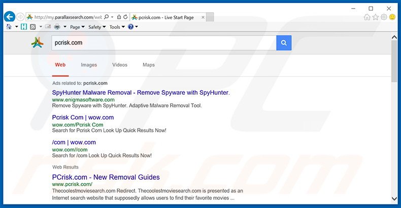 secuestrador de navegadores my.parallaxsearch.com