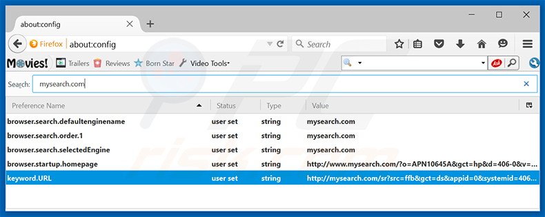 Eliminar mysearch.com del motor de búsqueda por defecto de Mozilla Firefox