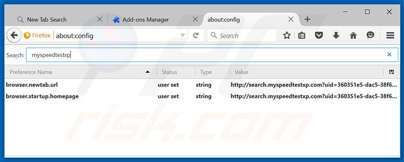 Eliminar search.myspeedtestxp.com del motor de búsqueda por defecto de Mozilla Firefox