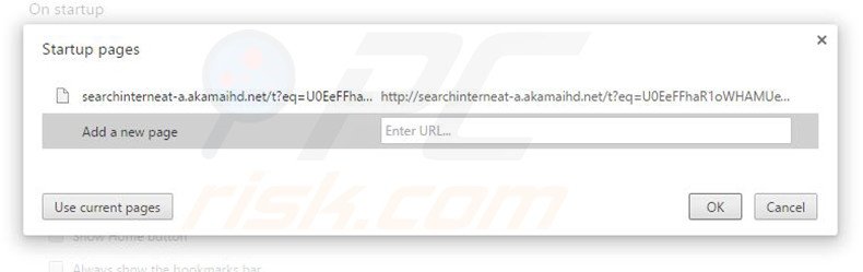 Eliminando searchinterneat-a.akamaihd.net de la página de inicio de Google Chrome