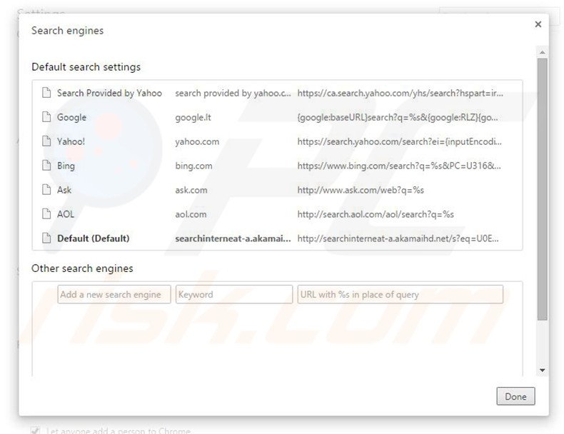 Eliminando Search Know del motor de búsqueda por defecto de Google Chrome