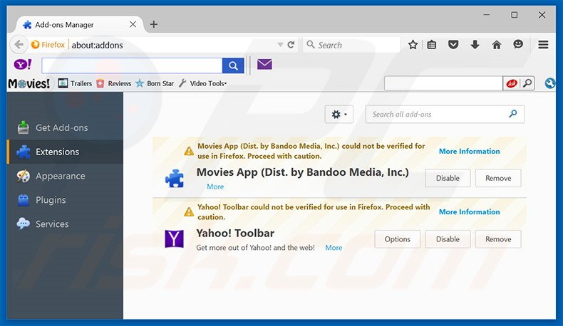 Eliminando home.searchpile.com de las extensiones de Mozilla Firefox