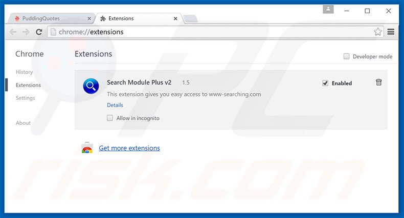 Eliminando las extensiones relacionadas con search.smartshopping.com de Google Chrome