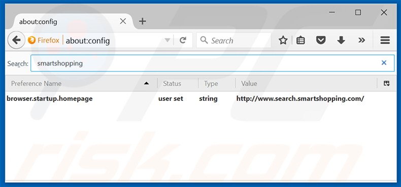 Eliminar search.smartshopping.com del motor de búsqueda por defecto de Mozilla Firefox