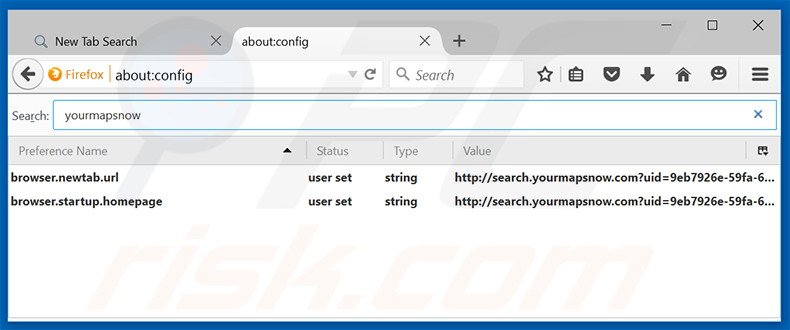 Eliminar search.yourmapsnow.com del motor de búsqueda por defecto de Mozilla Firefox