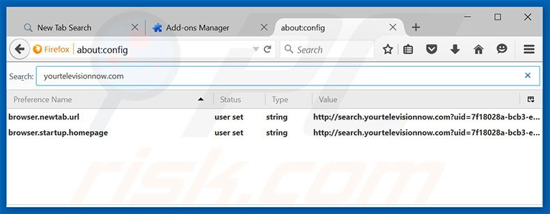 Eliminar search.yourtelevisionnow.com del motor de búsqueda por defecto de Mozilla Firefox