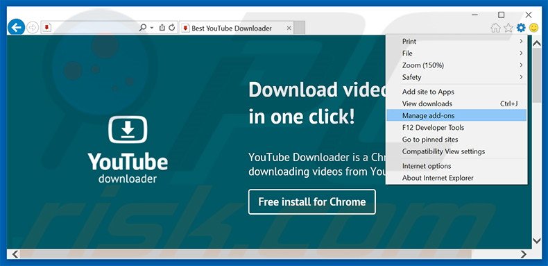 Eliminando los anuncios de Best YouTube Downloader de Internet Explorer paso 1