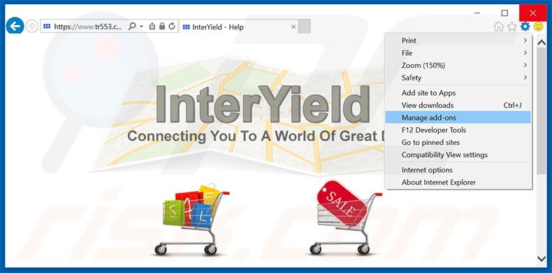 Eliminando los anuncios de Interstitial Information de Internet Explorer paso 1