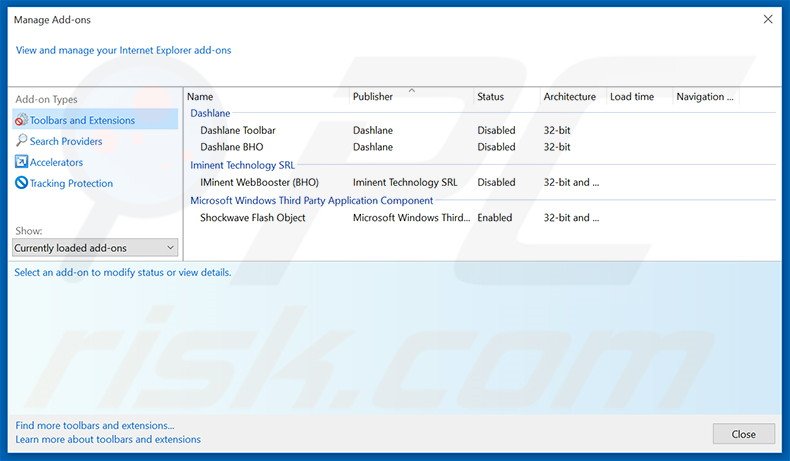 Eliminando de Internet Explorer las extensiones relacionadas con istartpage123.com