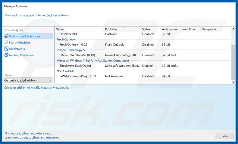 Eliminando los anuncios de Money Viking de Internet Explorer paso 2