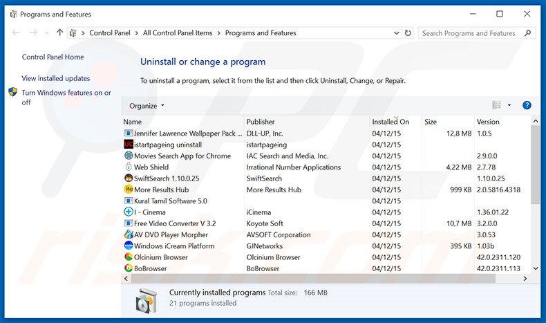 desinstalar el adware Re-Markit del Panel de control