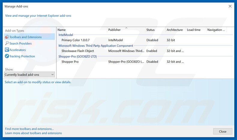 Eliminando los anuncios de CoffeeFeed de Internet Explorer paso 2