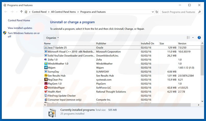 desinstalar Facts Right del Panel de control