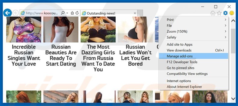 Eliminando los anuncios de mgid de Internet Explorer paso 1