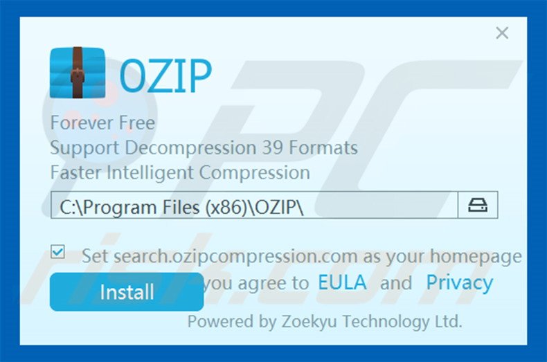 instalador oficial de OZIP