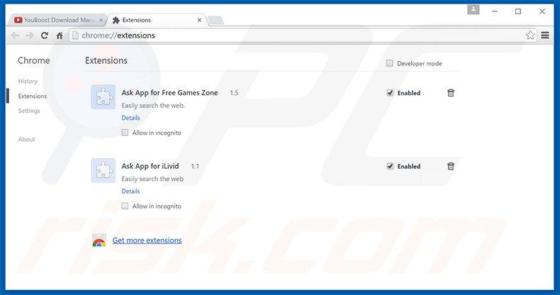 Eliminando las extensiones relacionadas con search2000s.com de Google Chrome