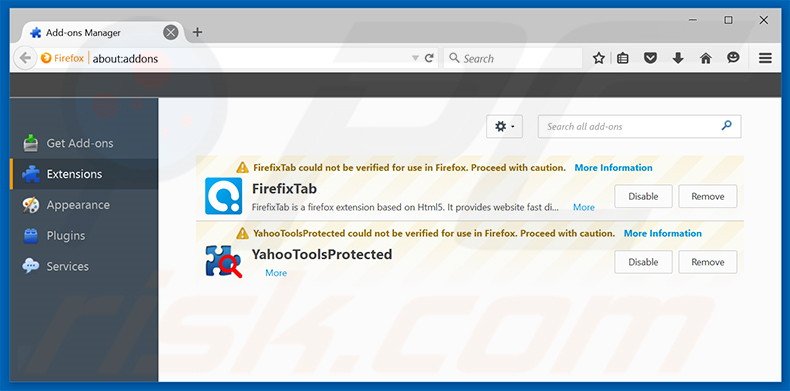 Eliminando los anuncios Shopswell de Mozilla Firefox paso 2