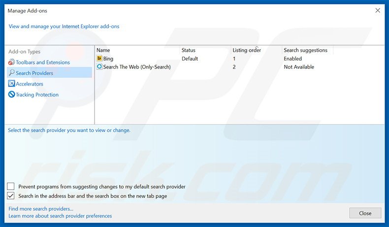 Eliminando search.sosodesktop.com del motor de búsqueda por defecto de Internet Explorer