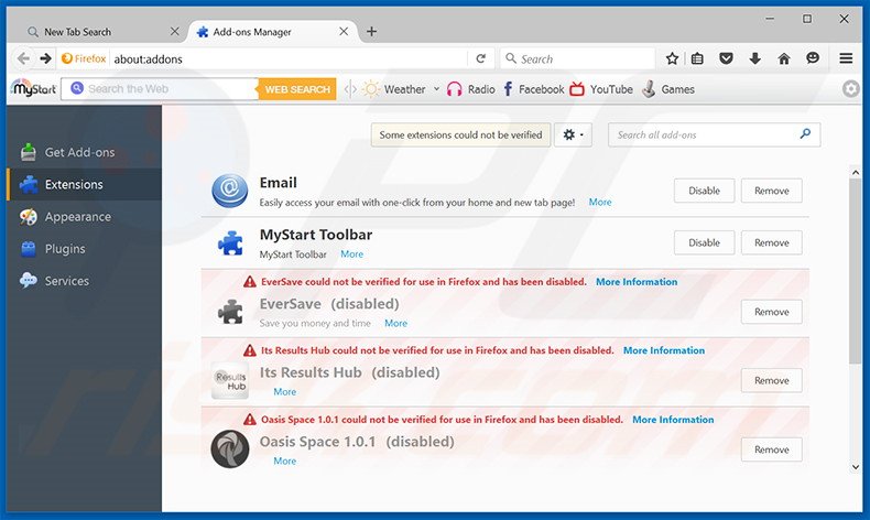 Eliminando los anuncios Taboola de Mozilla Firefox paso 2