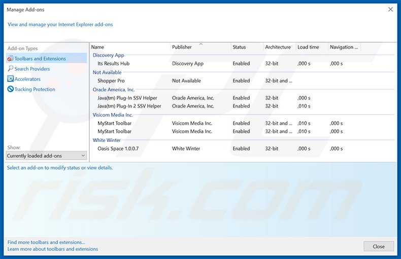 Eliminando los anuncios de Taboola de Internet Explorer paso 2