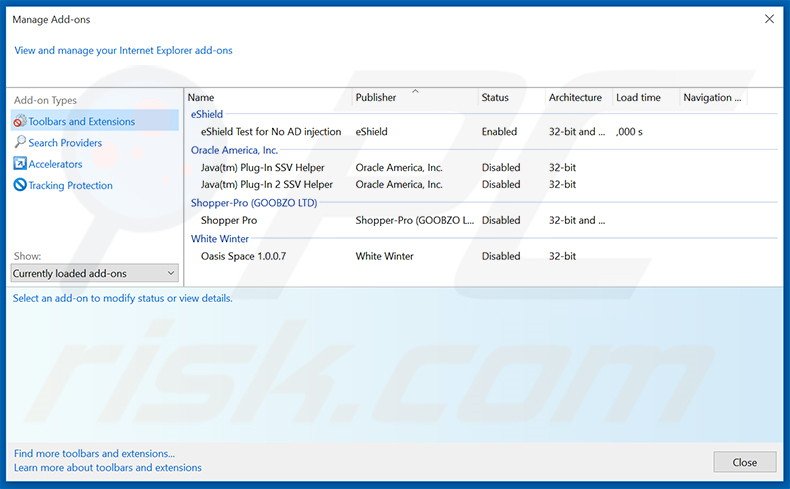 Eliminando los anuncios de WebVeil de Internet Explorer paso 2