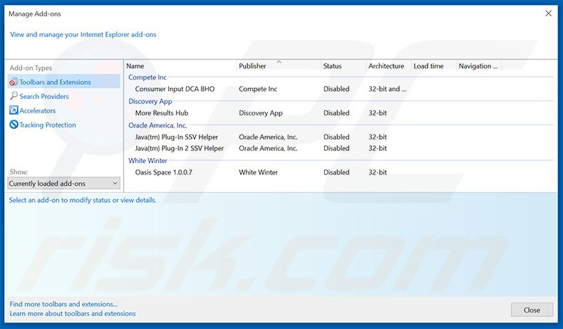 Eliminando los anuncios de YouBoost de Internet Explorer paso 2