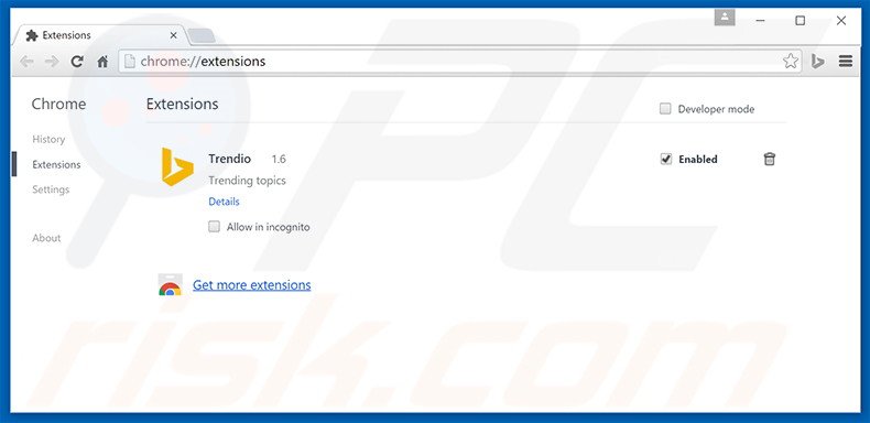 Eliminando los anuncios Browseextended de Google Chrome paso 2