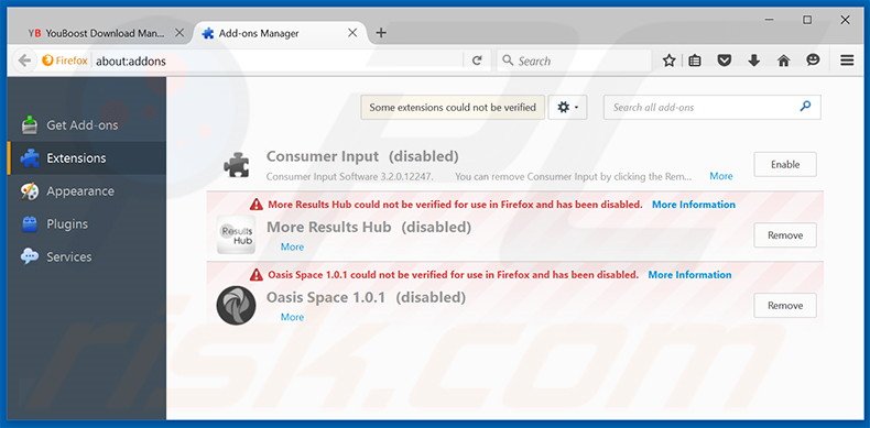 Eliminando los anuncios CoronaBorealis de Mozilla Firefox paso 2