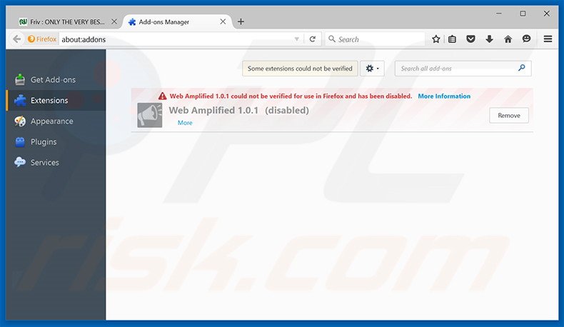 Eliminando los anuncios de Friv Launcher de Mozilla Firefox paso 2