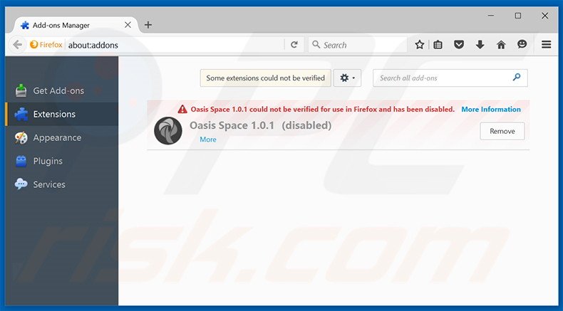 Removing search.holainput.com related Mozilla Firefox extensions