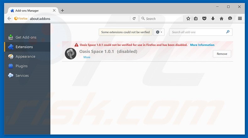 Eliminando hohosearch.com de las extensiones de Mozilla Firefox