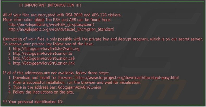 instrucciones desencriptación Locky