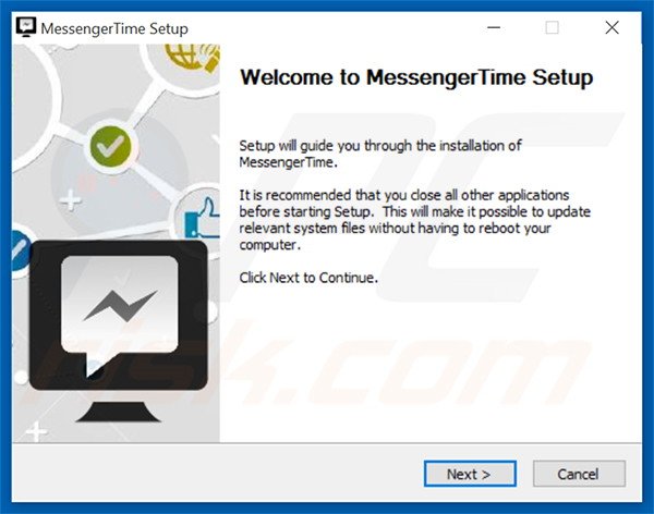 Configuración oficial de instalación de MessengerTime