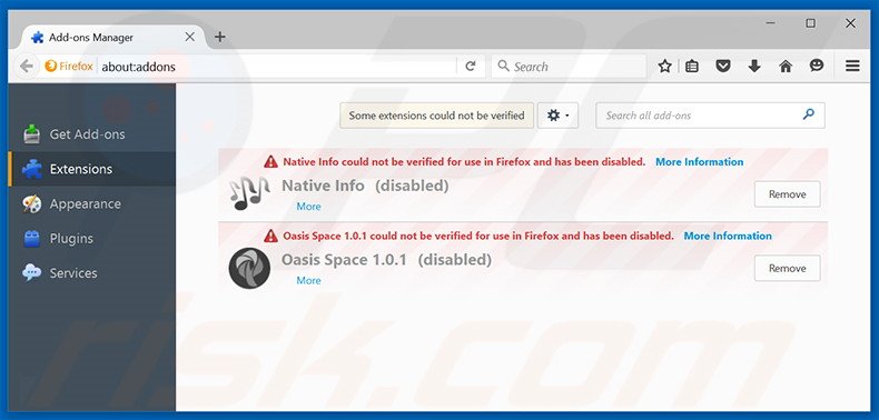 Eliminando pico-search.com de las extensiones de Mozilla Firefox