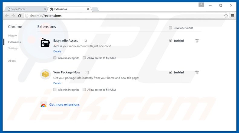 Eliminando los anuncios de Pop Bubbles de Google Chrome paso 2