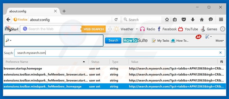 Eliminar search.mysearch.com del motor de búsqueda por defecto de Mozilla Firefox