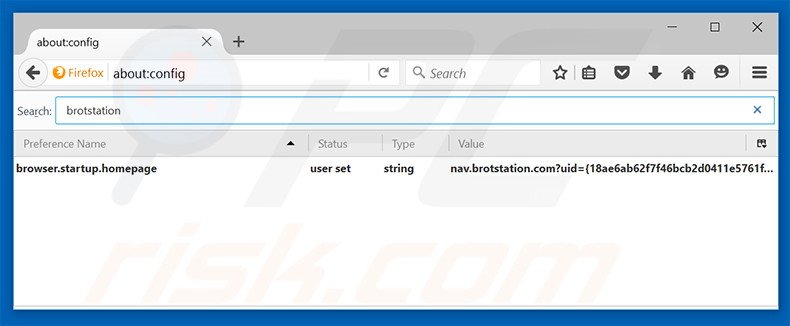 Eliminar nav.brotstation.com del motor de búsqueda por defecto de Mozilla Firefox