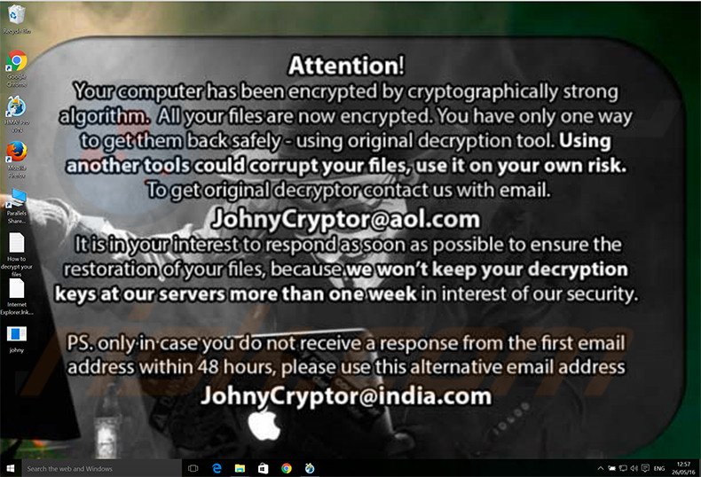 instrucciones desencriptación JohnyCryptor